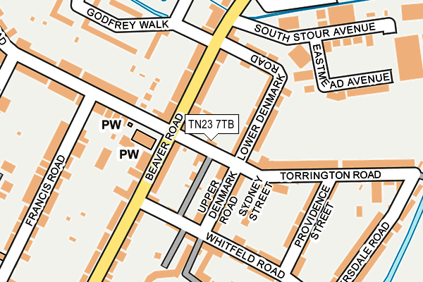 TN23 7TB map - OS OpenMap – Local (Ordnance Survey) TN23 7TB map - OS OpenMap – Local (Ordnance Survey)