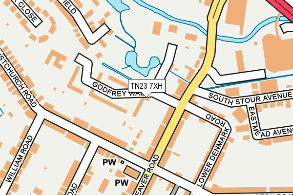 TN23 7XH map - OS OpenMap – Local (Ordnance Survey) TN23 7XH map - OS OpenMap – Local (Ordnance Survey)