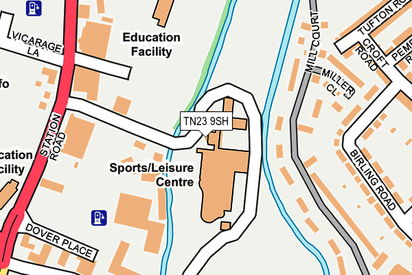 TN23 9SH map - OS OpenMap – Local (Ordnance Survey) TN23 9SH map - OS OpenMap – Local (Ordnance Survey)