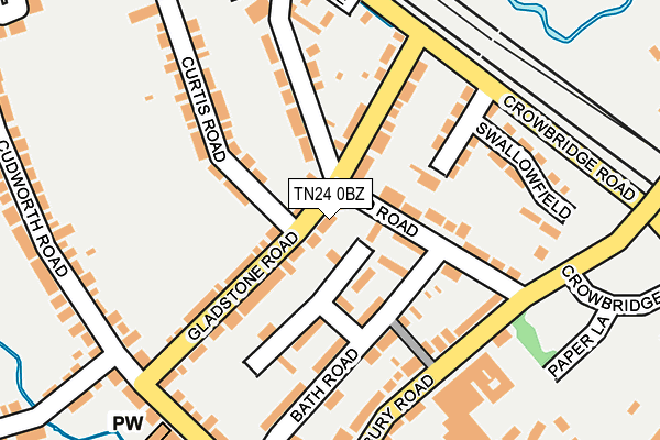 TN24 0BZ map - OS OpenMap – Local (Ordnance Survey) TN24 0BZ map - OS OpenMap – Local (Ordnance Survey)