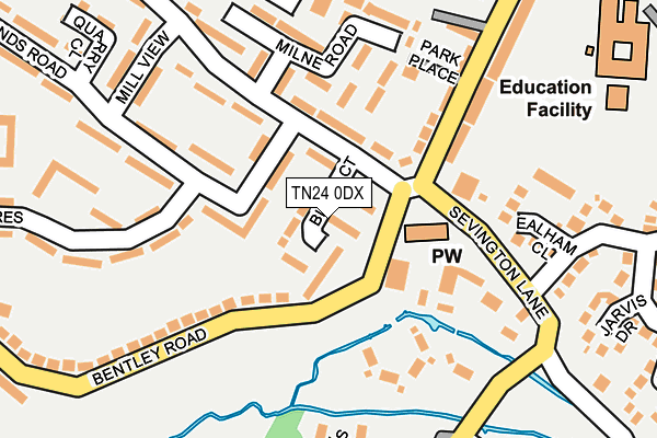 TN24 0DX map - OS OpenMap – Local (Ordnance Survey) TN24 0DX map - OS OpenMap – Local (Ordnance Survey)