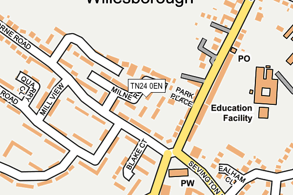 TN24 0EN map - OS OpenMap – Local (Ordnance Survey) TN24 0EN map - OS OpenMap – Local (Ordnance Survey)