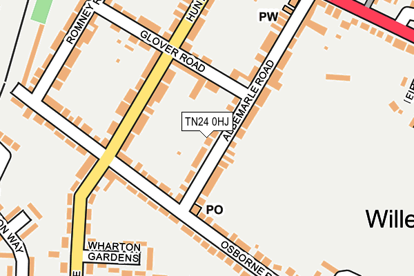 TN24 0HJ map - OS OpenMap – Local (Ordnance Survey) TN24 0HJ map - OS OpenMap – Local (Ordnance Survey)