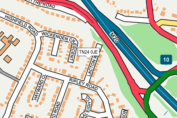 TN24 0JE map - OS OpenMap – Local (Ordnance Survey) TN24 0JE map - OS OpenMap – Local (Ordnance Survey)