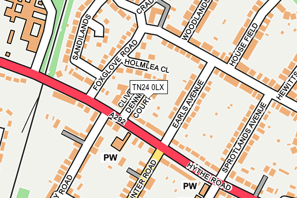 TN24 0LX map - OS OpenMap – Local (Ordnance Survey) TN24 0LX map - OS OpenMap – Local (Ordnance Survey)