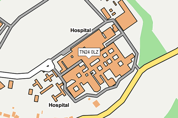 TN24 0LZ map - OS OpenMap – Local (Ordnance Survey) TN24 0LZ map - OS OpenMap – Local (Ordnance Survey)