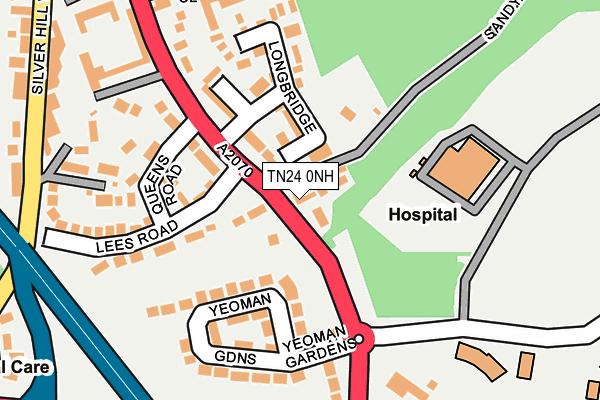 TN24 0NH map - OS OpenMap – Local (Ordnance Survey) TN24 0NH map - OS OpenMap – Local (Ordnance Survey)