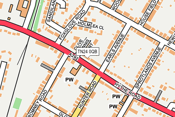 TN24 0QB map - OS OpenMap – Local (Ordnance Survey) TN24 0QB map - OS OpenMap – Local (Ordnance Survey)