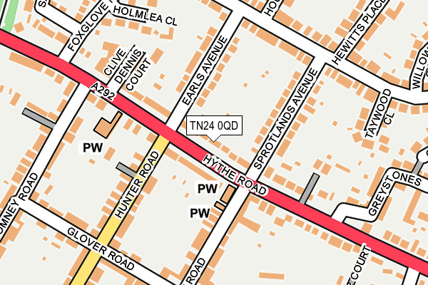 TN24 0QD map - OS OpenMap – Local (Ordnance Survey) TN24 0QD map - OS OpenMap – Local (Ordnance Survey)