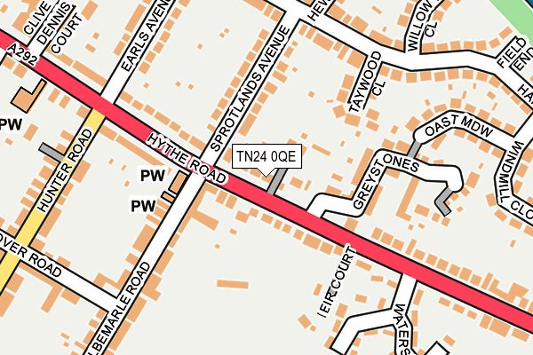 TN24 0QE map - OS OpenMap – Local (Ordnance Survey) TN24 0QE map - OS OpenMap – Local (Ordnance Survey)