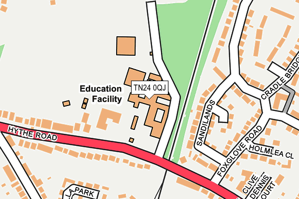 TN24 0QJ map - OS OpenMap – Local (Ordnance Survey) TN24 0QJ map - OS OpenMap – Local (Ordnance Survey)
