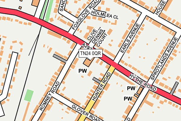 TN24 0QR map - OS OpenMap – Local (Ordnance Survey) TN24 0QR map - OS OpenMap – Local (Ordnance Survey)