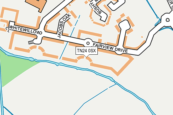 TN24 0SX map - OS OpenMap – Local (Ordnance Survey) TN24 0SX map - OS OpenMap – Local (Ordnance Survey)