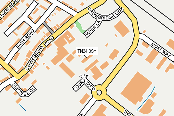 TN24 0SY map - OS OpenMap – Local (Ordnance Survey) TN24 0SY map - OS OpenMap – Local (Ordnance Survey)