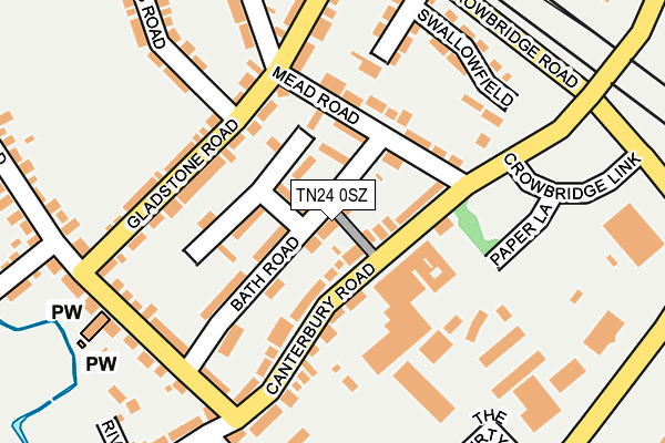 TN24 0SZ map - OS OpenMap – Local (Ordnance Survey) TN24 0SZ map - OS OpenMap – Local (Ordnance Survey)