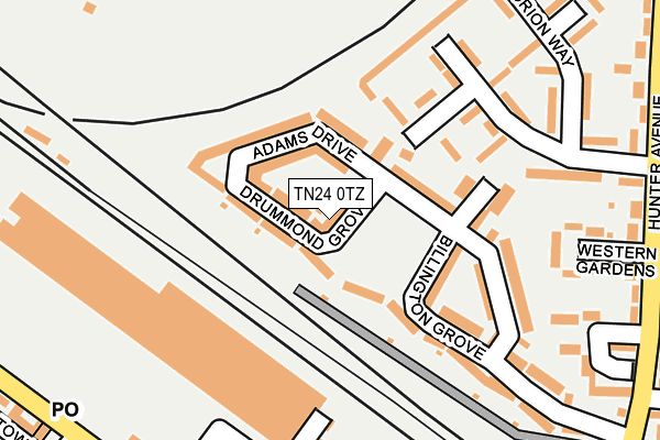 TN24 0TZ map - OS OpenMap – Local (Ordnance Survey) TN24 0TZ map - OS OpenMap – Local (Ordnance Survey)