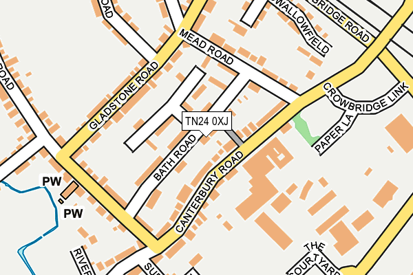 TN24 0XJ map - OS OpenMap – Local (Ordnance Survey) TN24 0XJ map - OS OpenMap – Local (Ordnance Survey)