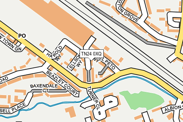 TN24 0XQ map - OS OpenMap – Local (Ordnance Survey) TN24 0XQ map - OS OpenMap – Local (Ordnance Survey)