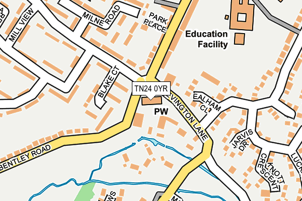 TN24 0YR map - OS OpenMap – Local (Ordnance Survey) TN24 0YR map - OS OpenMap – Local (Ordnance Survey)