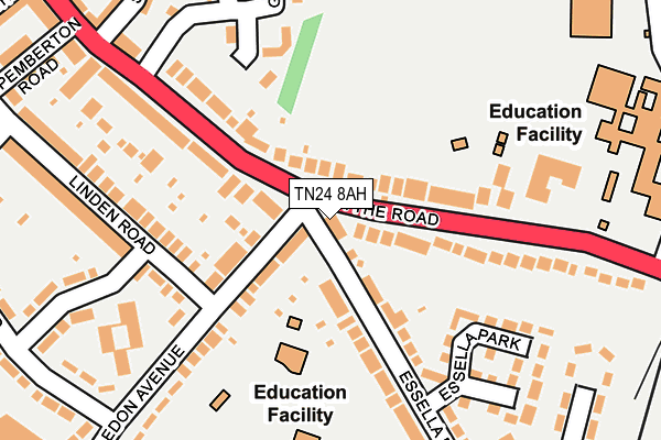 TN24 8AH map - OS OpenMap – Local (Ordnance Survey) TN24 8AH map - OS OpenMap – Local (Ordnance Survey)