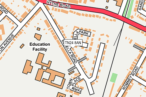 TN24 8AN map - OS OpenMap – Local (Ordnance Survey) TN24 8AN map - OS OpenMap – Local (Ordnance Survey)
