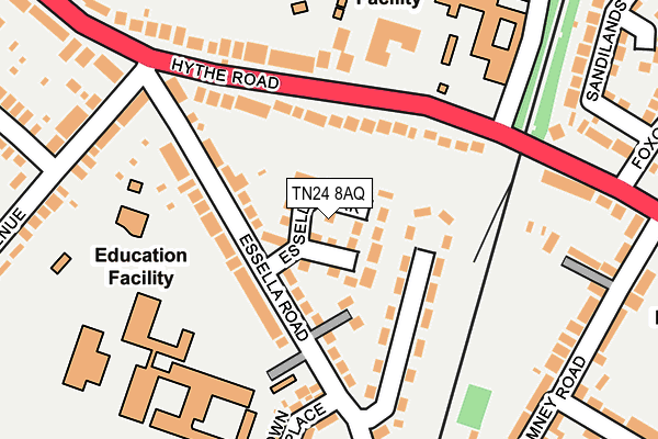 TN24 8AQ map - OS OpenMap – Local (Ordnance Survey) TN24 8AQ map - OS OpenMap – Local (Ordnance Survey)