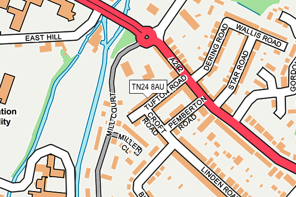 TN24 8AU map - OS OpenMap – Local (Ordnance Survey) TN24 8AU map - OS OpenMap – Local (Ordnance Survey)