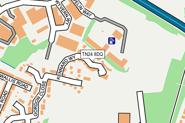TN24 8DQ map - OS OpenMap – Local (Ordnance Survey) TN24 8DQ map - OS OpenMap – Local (Ordnance Survey)