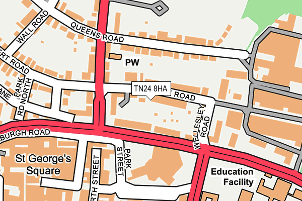 TN24 8HA map - OS OpenMap – Local (Ordnance Survey) TN24 8HA map - OS OpenMap – Local (Ordnance Survey)