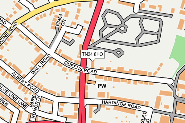 TN24 8HQ map - OS OpenMap – Local (Ordnance Survey) TN24 8HQ map - OS OpenMap – Local (Ordnance Survey)