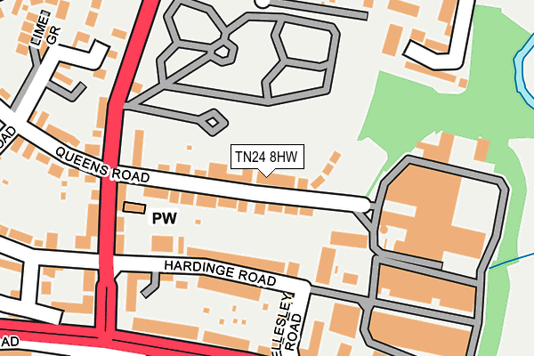TN24 8HW map - OS OpenMap – Local (Ordnance Survey) TN24 8HW map - OS OpenMap – Local (Ordnance Survey)