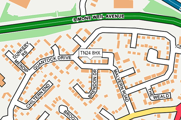 TN24 8HX map - OS OpenMap – Local (Ordnance Survey) TN24 8HX map - OS OpenMap – Local (Ordnance Survey)