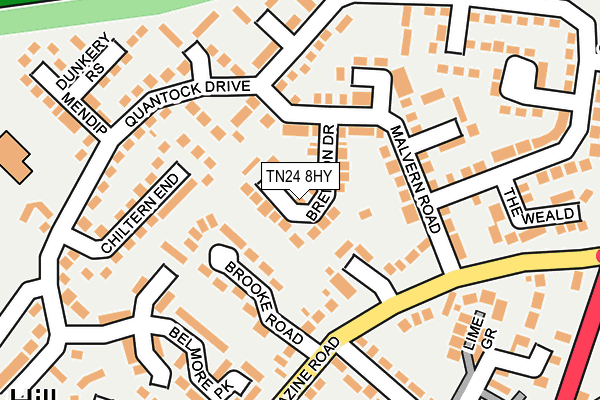 TN24 8HY map - OS OpenMap – Local (Ordnance Survey) TN24 8HY map - OS OpenMap – Local (Ordnance Survey)