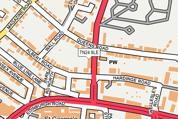 TN24 8LE map - OS OpenMap – Local (Ordnance Survey) TN24 8LE map - OS OpenMap – Local (Ordnance Survey)