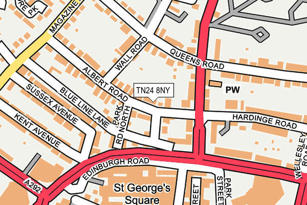 TN24 8NY map - OS OpenMap – Local (Ordnance Survey) TN24 8NY map - OS OpenMap – Local (Ordnance Survey)