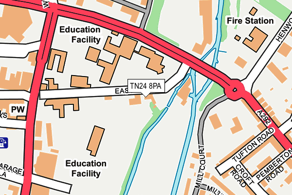 TN24 8PA map - OS OpenMap – Local (Ordnance Survey) TN24 8PA map - OS OpenMap – Local (Ordnance Survey)