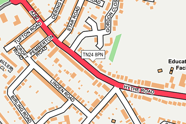 TN24 8PN map - OS OpenMap – Local (Ordnance Survey) TN24 8PN map - OS OpenMap – Local (Ordnance Survey)