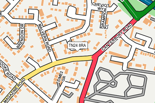 TN24 8RA map - OS OpenMap – Local (Ordnance Survey) TN24 8RA map - OS OpenMap – Local (Ordnance Survey)