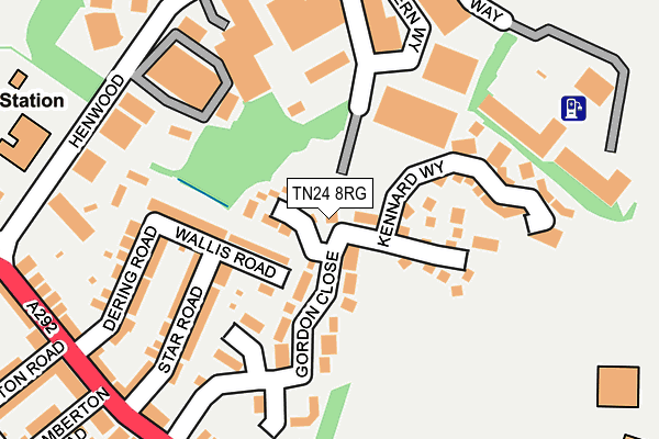 TN24 8RG map - OS OpenMap – Local (Ordnance Survey) TN24 8RG map - OS OpenMap – Local (Ordnance Survey)