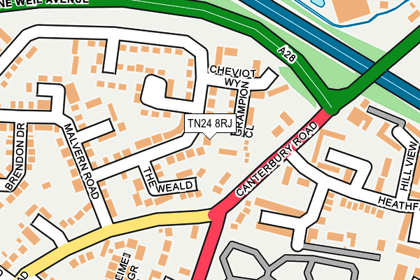 TN24 8RJ map - OS OpenMap – Local (Ordnance Survey) TN24 8RJ map - OS OpenMap – Local (Ordnance Survey)