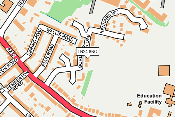 TN24 8RQ map - OS OpenMap – Local (Ordnance Survey) TN24 8RQ map - OS OpenMap – Local (Ordnance Survey)