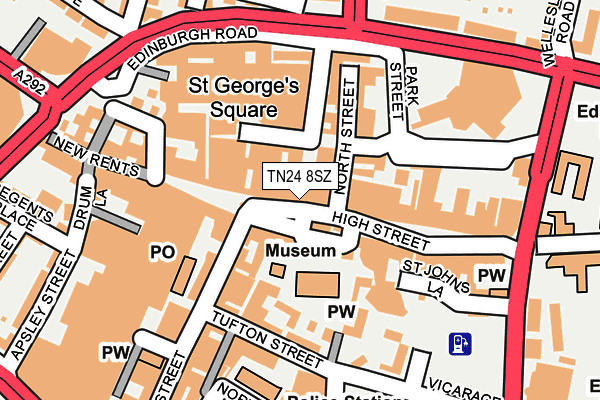 TN24 8SZ map - OS OpenMap – Local (Ordnance Survey) TN24 8SZ map - OS OpenMap – Local (Ordnance Survey)