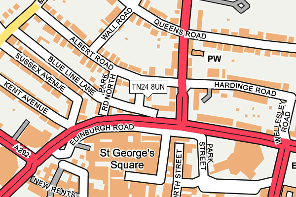 TN24 8UN map - OS OpenMap – Local (Ordnance Survey) TN24 8UN map - OS OpenMap – Local (Ordnance Survey)