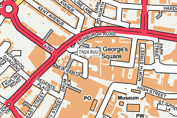 TN24 8UU map - OS OpenMap – Local (Ordnance Survey) TN24 8UU map - OS OpenMap – Local (Ordnance Survey)