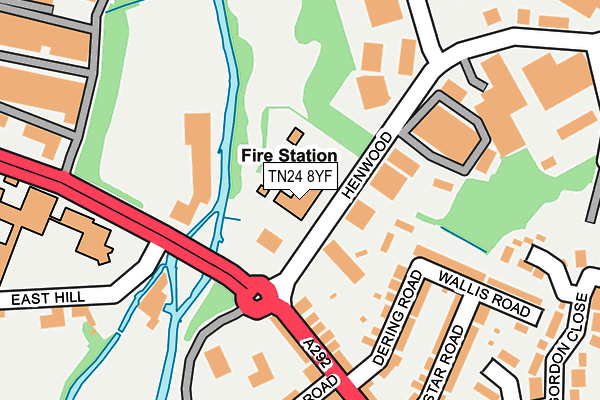 TN24 8YF map - OS OpenMap – Local (Ordnance Survey) TN24 8YF map - OS OpenMap – Local (Ordnance Survey)