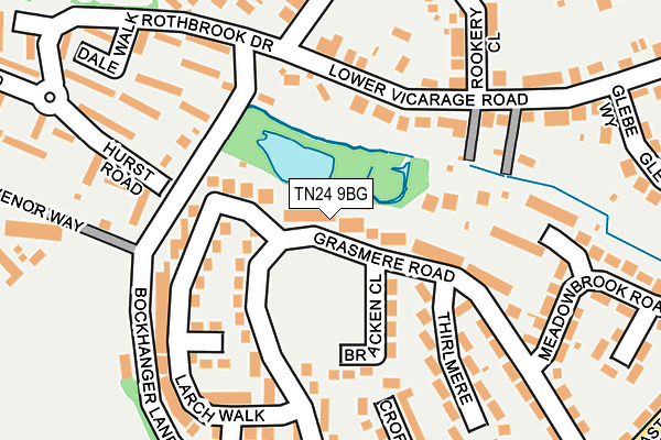 TN24 9BG map - OS OpenMap – Local (Ordnance Survey) TN24 9BG map - OS OpenMap – Local (Ordnance Survey)