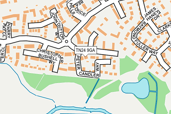 TN24 9GA map - OS OpenMap – Local (Ordnance Survey) TN24 9GA map - OS OpenMap – Local (Ordnance Survey)