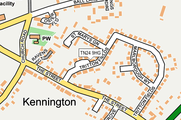 TN24 9HG map - OS OpenMap – Local (Ordnance Survey) TN24 9HG map - OS OpenMap – Local (Ordnance Survey)