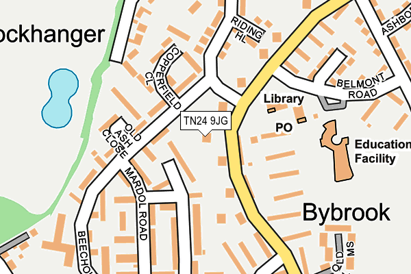 TN24 9JG map - OS OpenMap – Local (Ordnance Survey) TN24 9JG map - OS OpenMap – Local (Ordnance Survey)