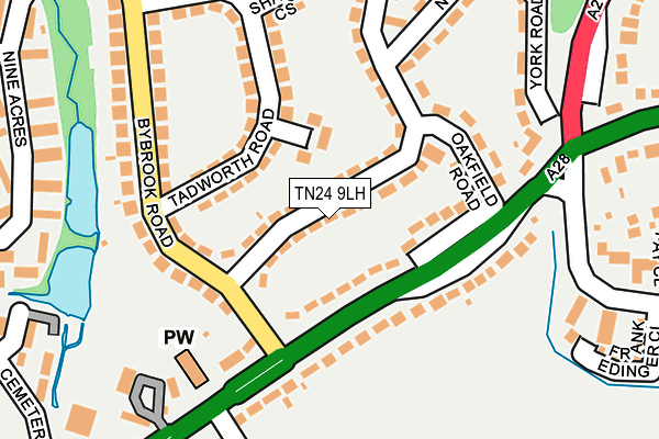 TN24 9LH map - OS OpenMap – Local (Ordnance Survey) TN24 9LH map - OS OpenMap – Local (Ordnance Survey)